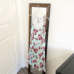 NOBO No Boundaries girls mint floral print lacer cut out dress